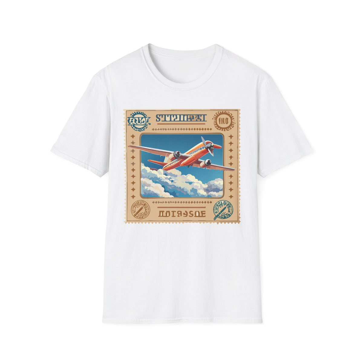 Vintage Airplane Poster T-Shirt | Retro Travel Plane Graphic