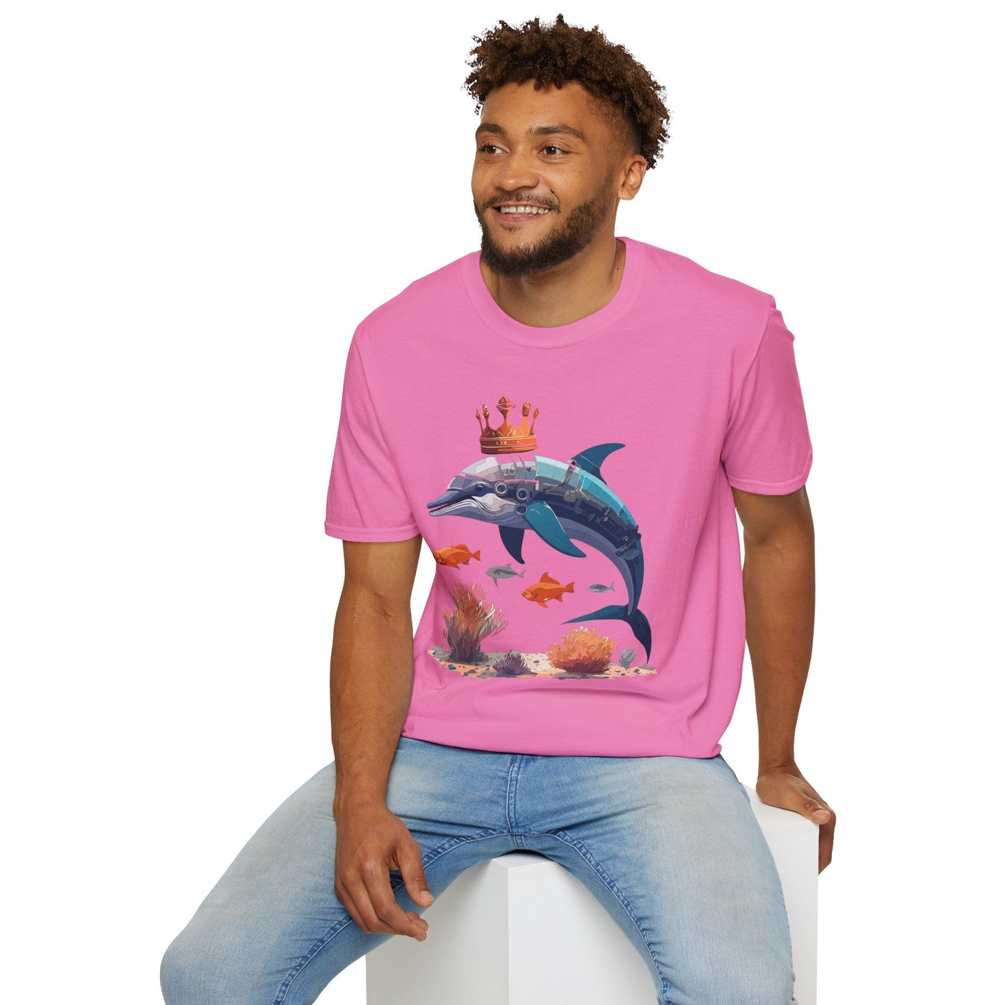 Dolphin Shirt Unisex Softstyle Short Sleeve Tee Gildan 64000 100 Percent Ring Spun Cotton