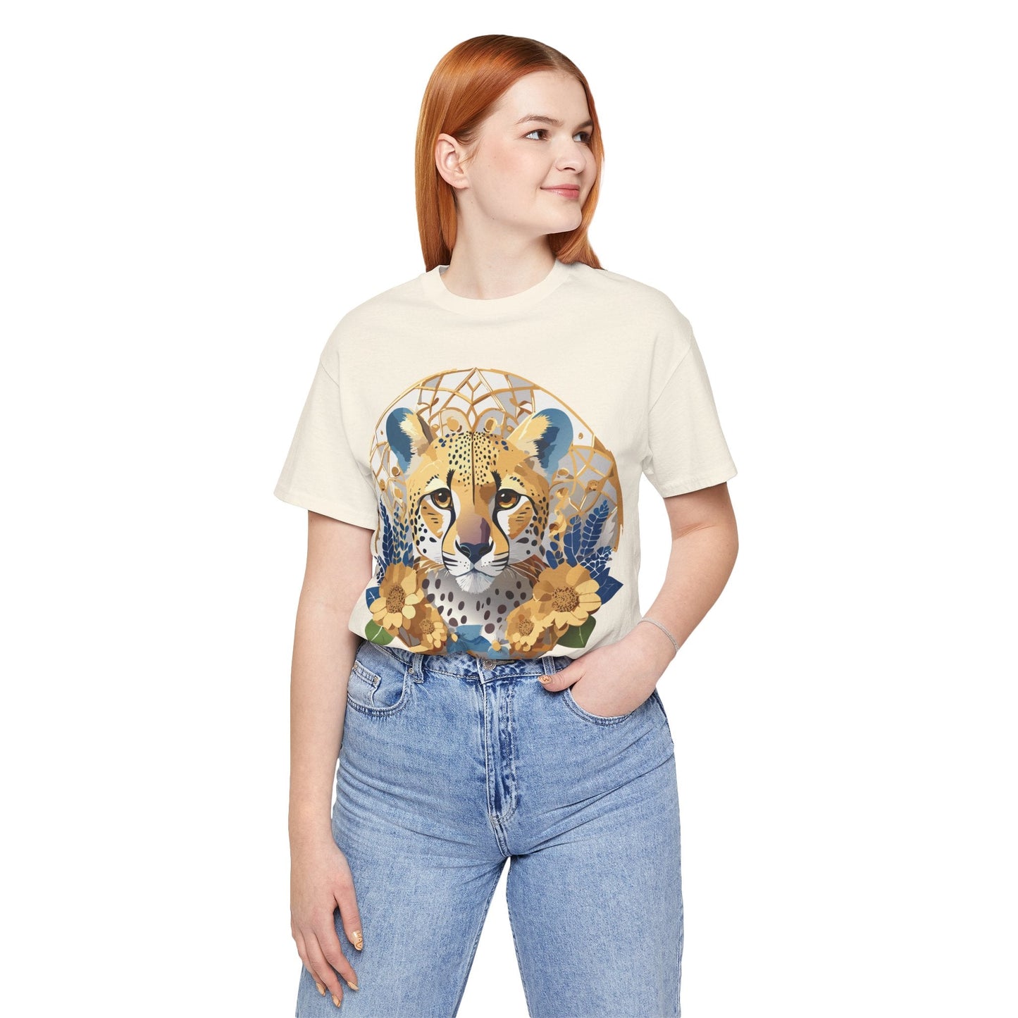 Medallion Graphic Unisex 100 Cotton Vintage Animal Medal Artwork Tee 53