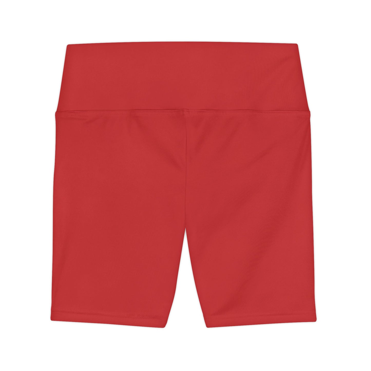 Tomato Jam Red Women's Workout Shorts — High-Waist Red Athletic Biker Shorts