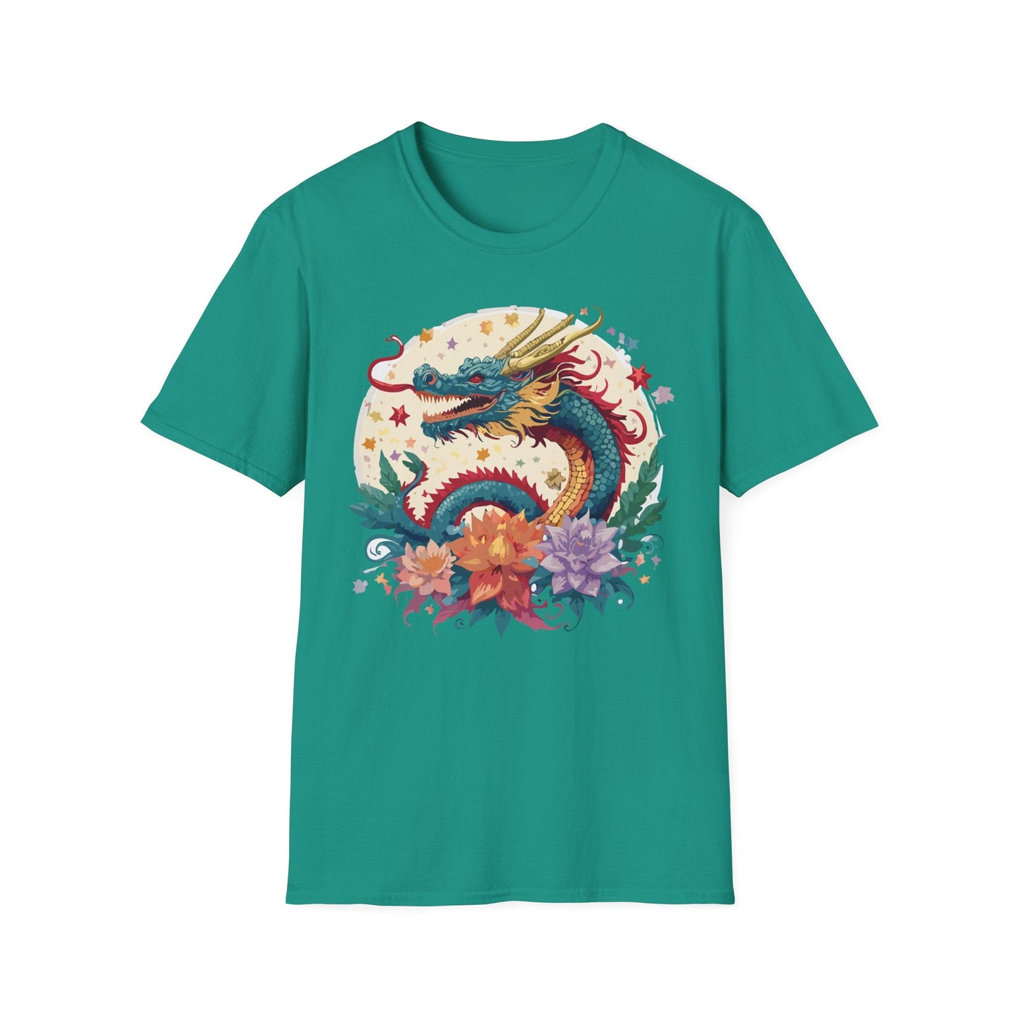 Dragon Graphic Unisex 100 Cotton Tee with Animal Artwork Design 5