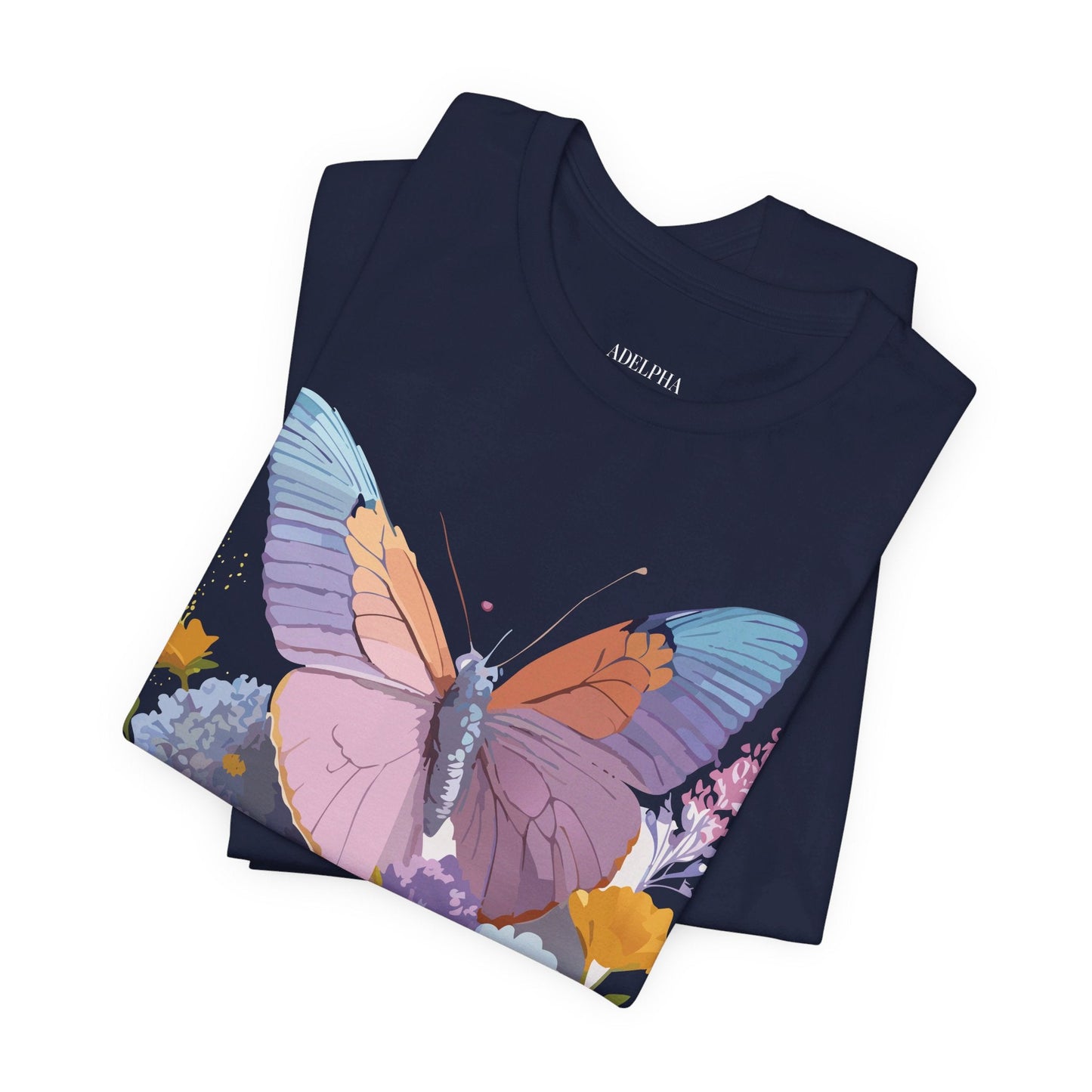 Butterfly Graphic Tee Unisex Short Sleeve Vintage Inspired Art Adelpha