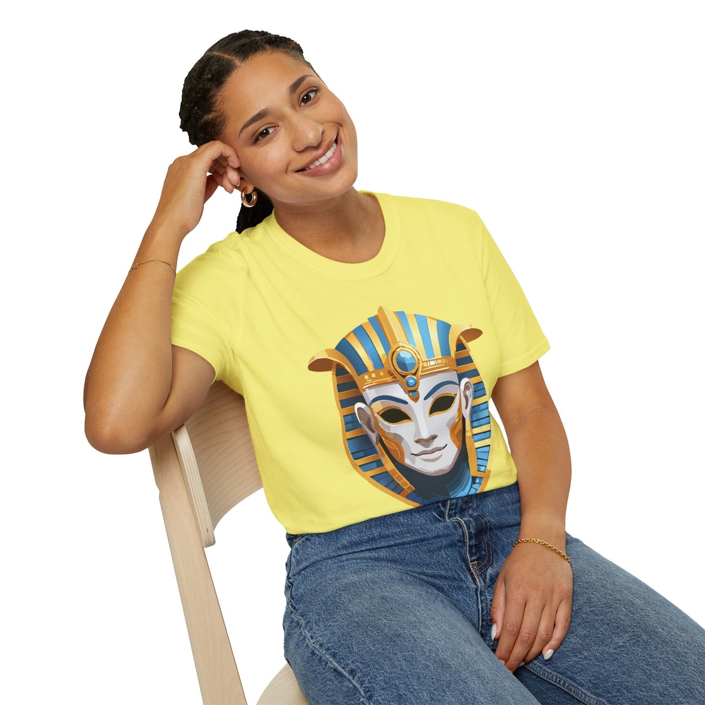 Mask Tee Shirt Unisex Gildan Softstyle 64000 Cotton Tee With Masquerade Design Artwork
