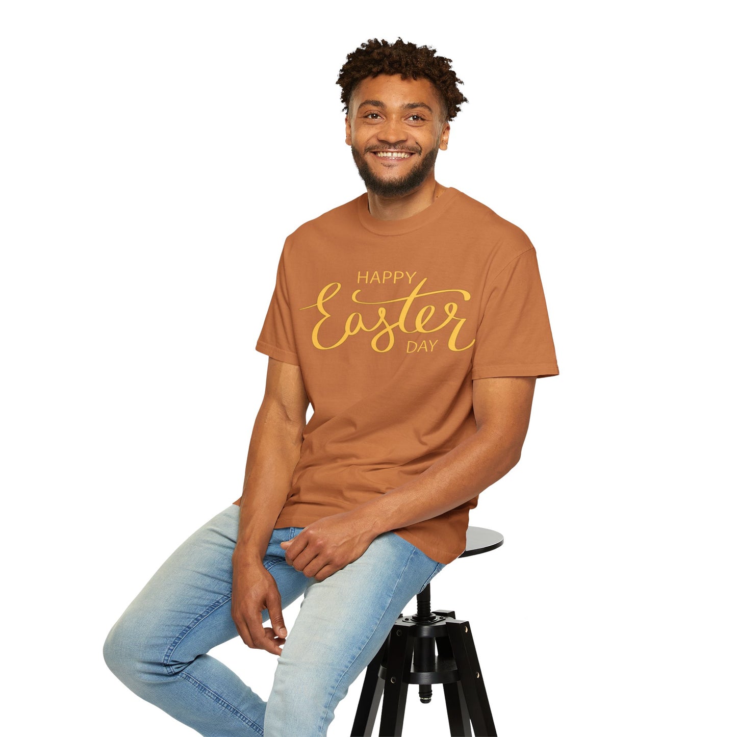 Happy Easter Day T-Shirt, Tee Shirt with Easter Signature, T Shirt with Easter Prints, Tee Shirt with Easter Design