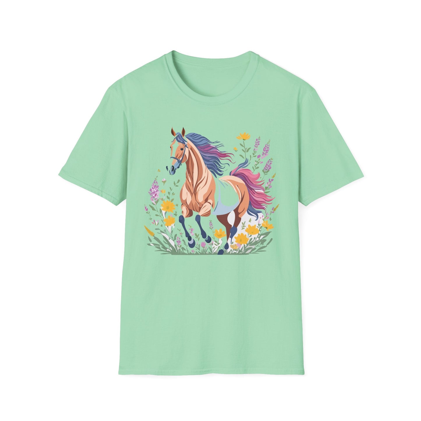 Horse Shirt Unisex Softstyle 64000 Cotton Tee Gildan 100 Percent Ring Spun