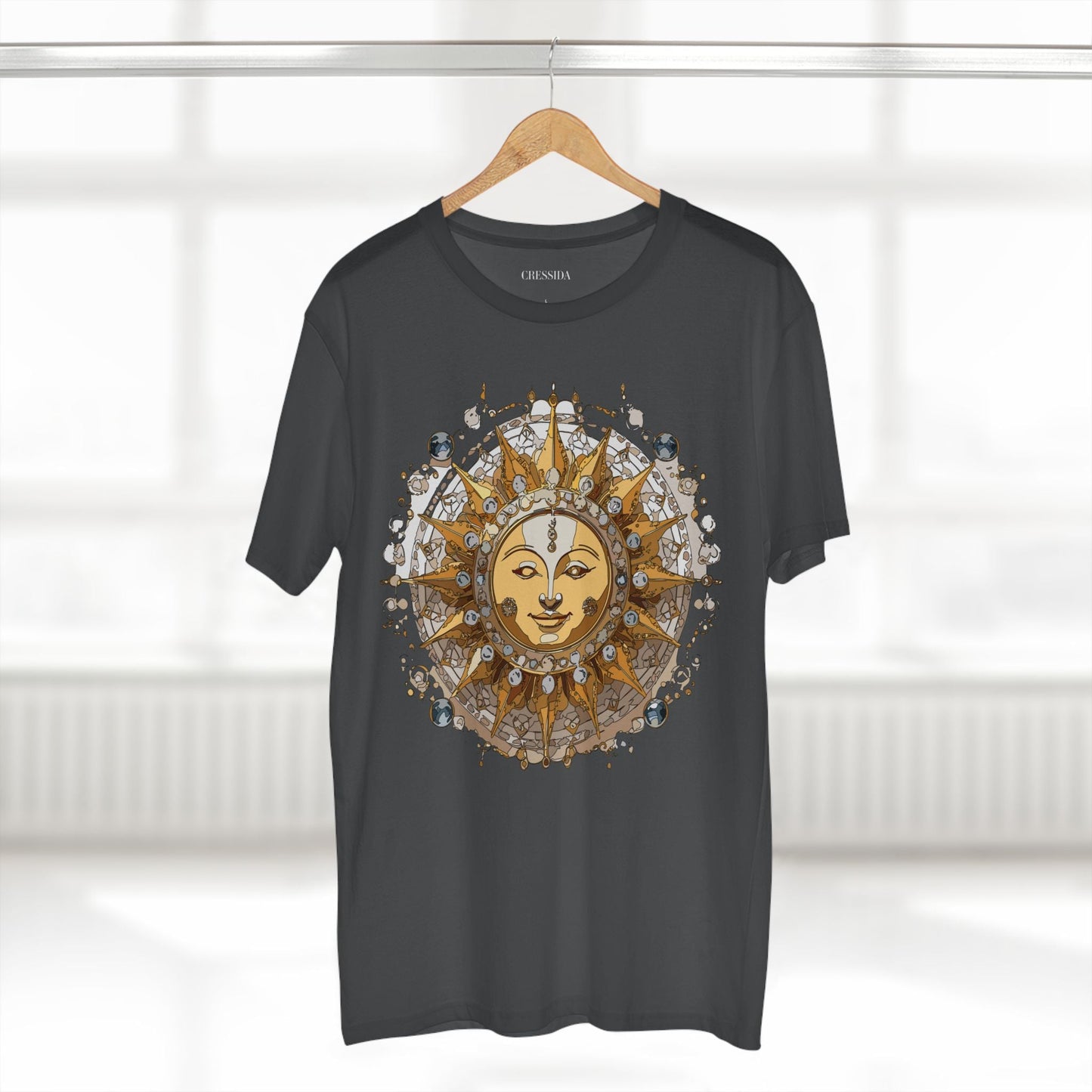 Gold Sun Graphic Unisex 100 Cotton T-Shirt with Golden Art Design 5