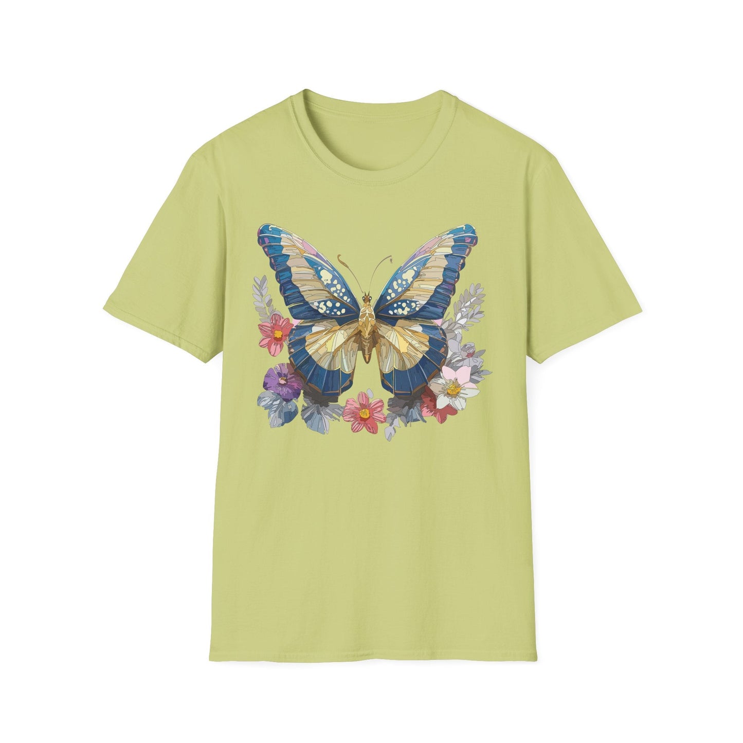 Butterfly Unisex Short Sleeve Tee Shirt Gildan Softstyle 64000 Monarch Design Graphic Tee