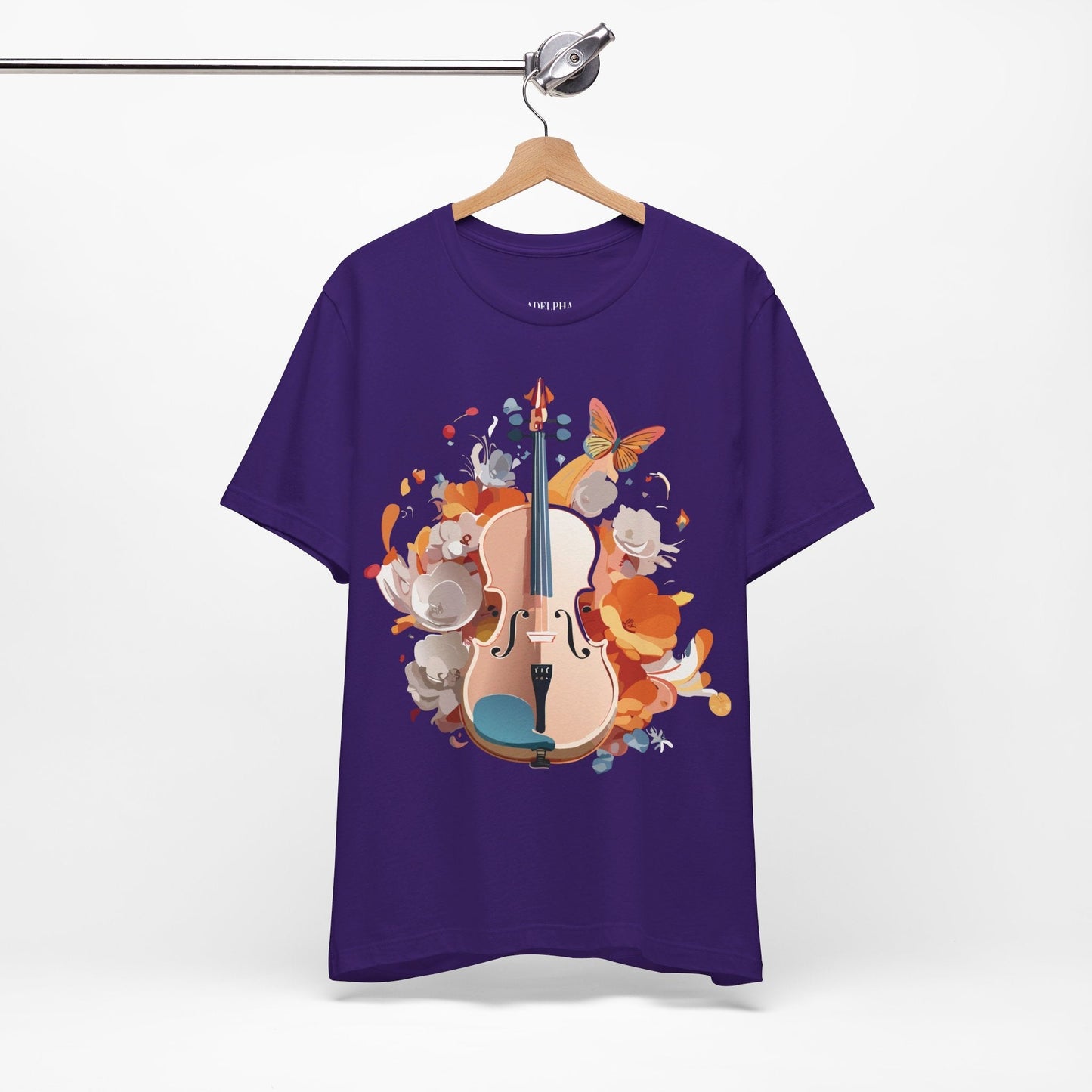 Music Graphic Unisex 100 Cotton Vintage Art with Musical Elements Tee 8