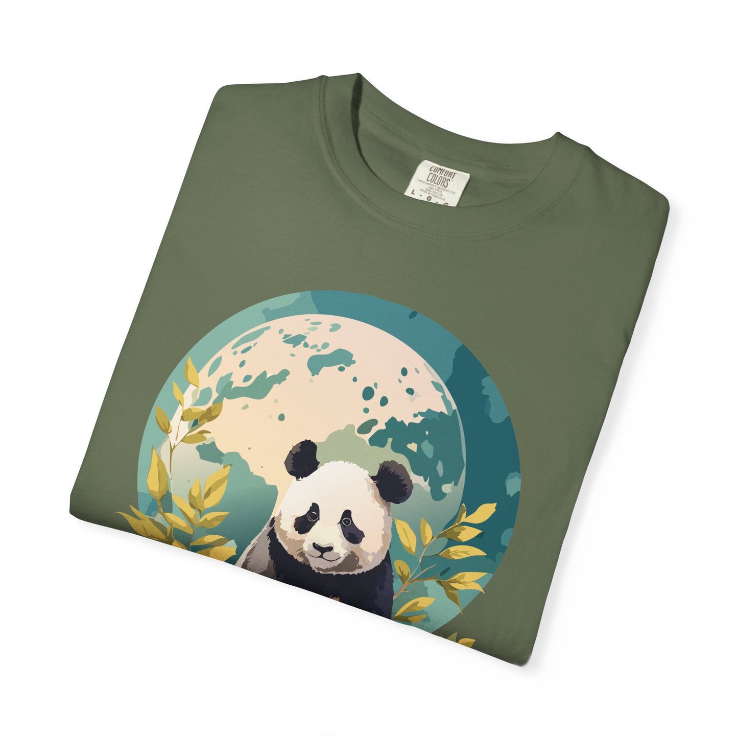 Panda Portrait Graphic T-Shirt Unisex Cotton Floral Animal Art Tee pp6