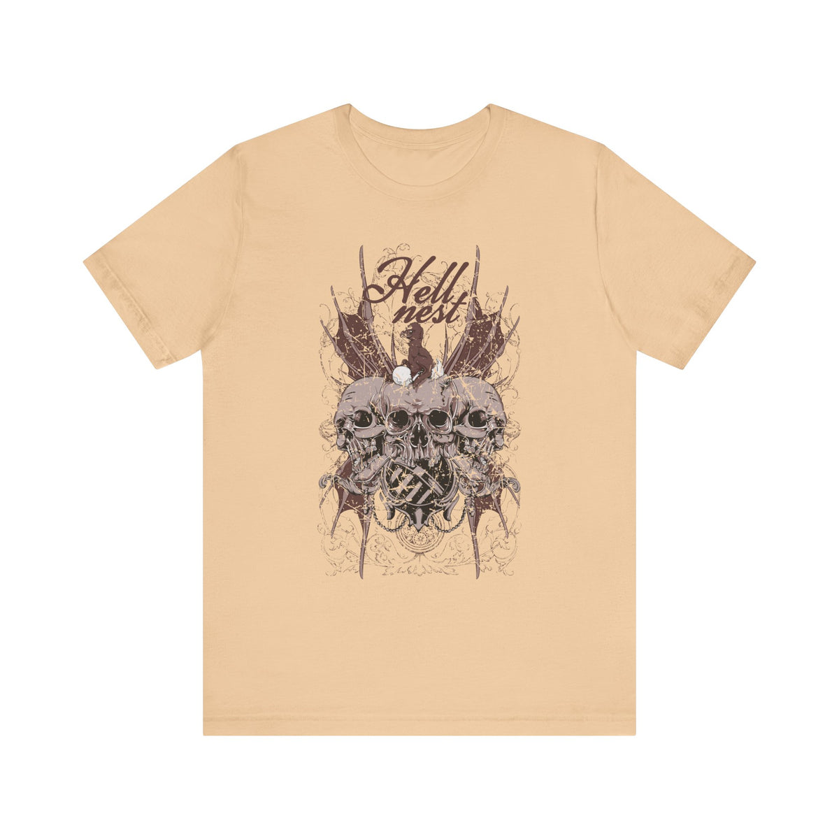 Skull Cluster graphic tee Gothic skulls grunge floral design