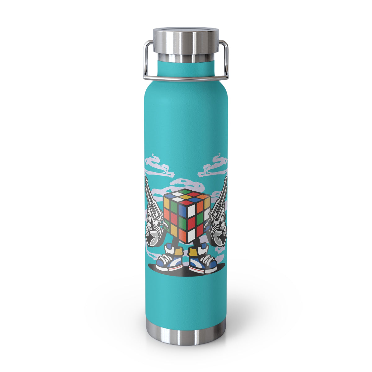 22oz Copper Insulated Water Bottle with Cartoon Design - CV45