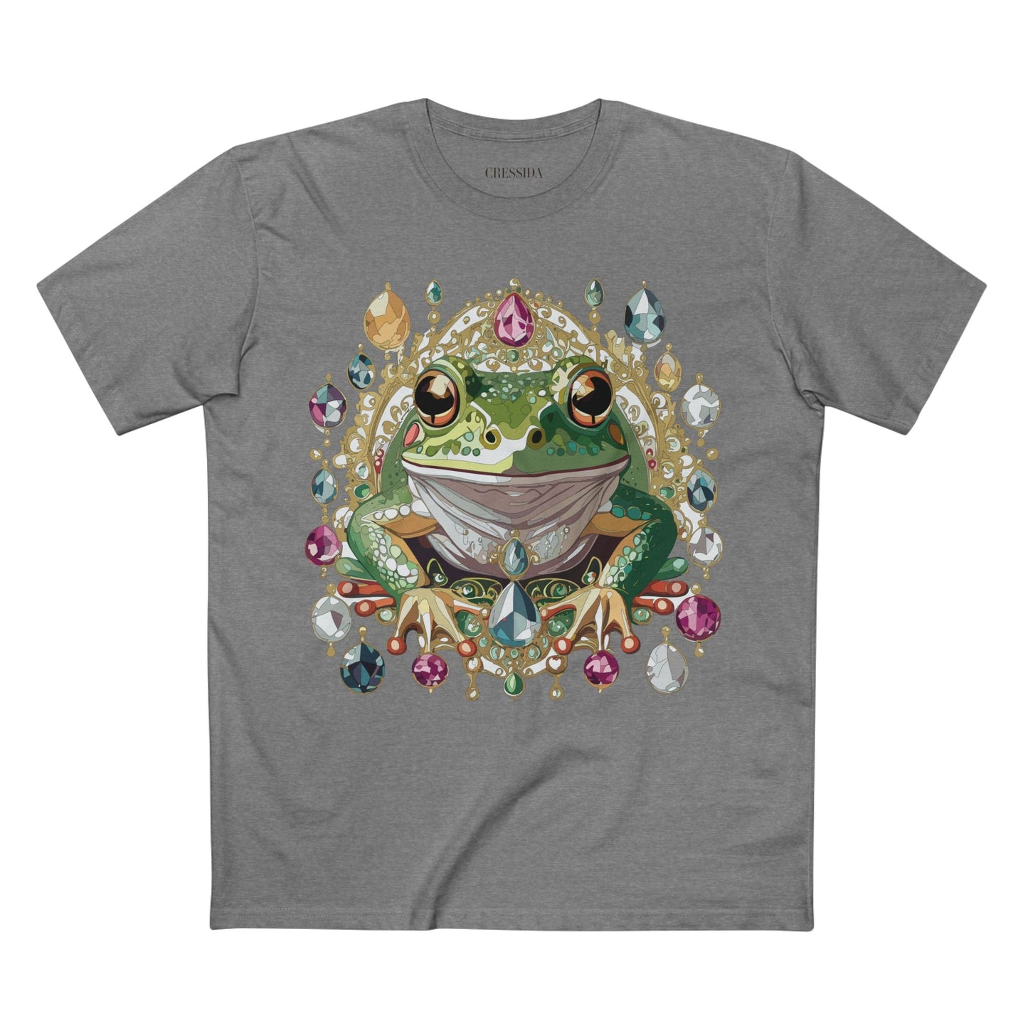 Frog Graphic Unisex 100 Cotton Tee With Unique Animal Golden Medallion Art Design 27