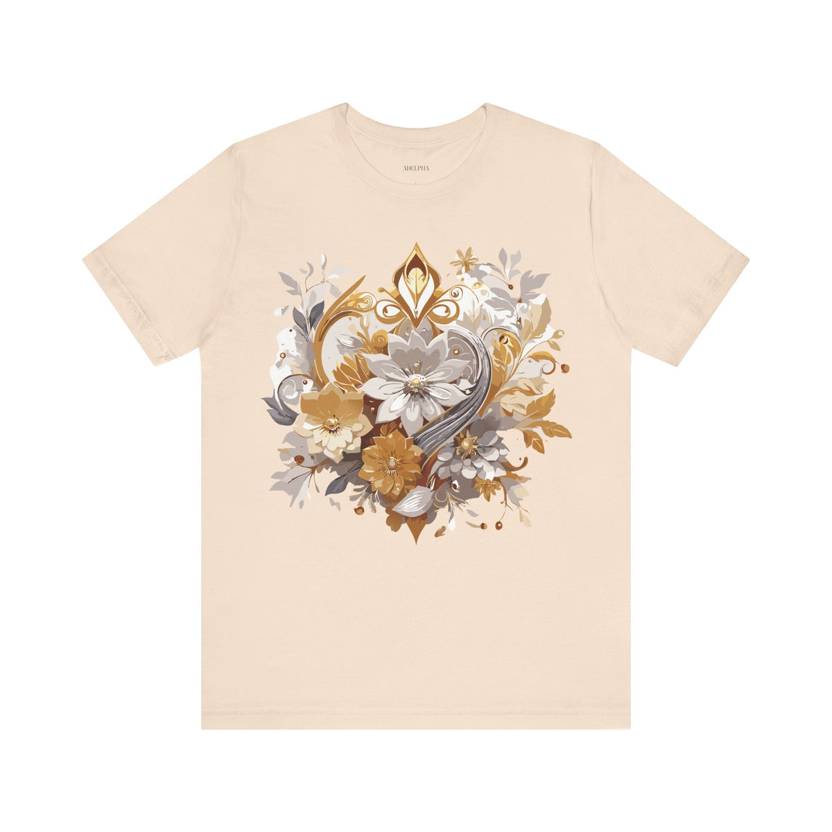 Jewelry Graphic Unisex Cotton Bella+Canvas Tee with Gemstones Art Design m29