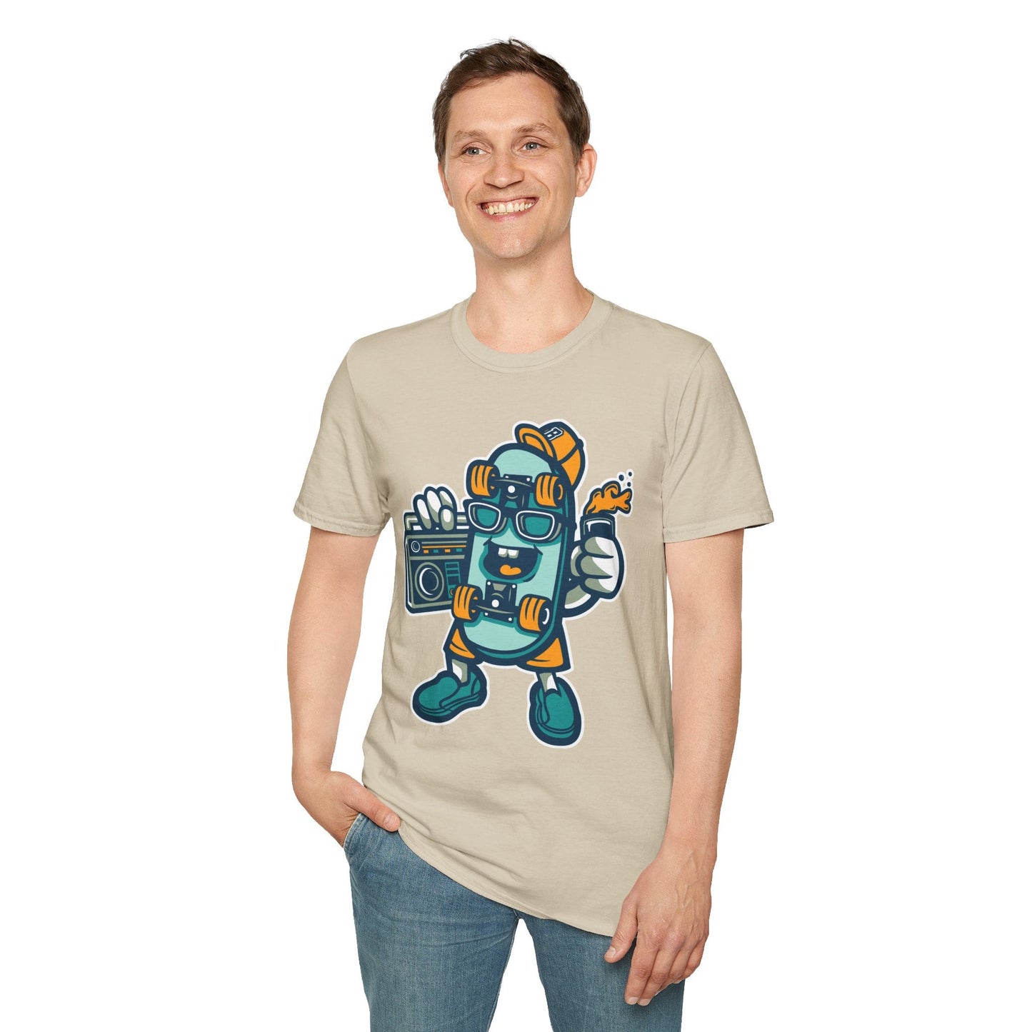 Cartoon Animation T Shirt Unisex Funny Tee Gildan Softstyle 64000 Ring Spun Cotton