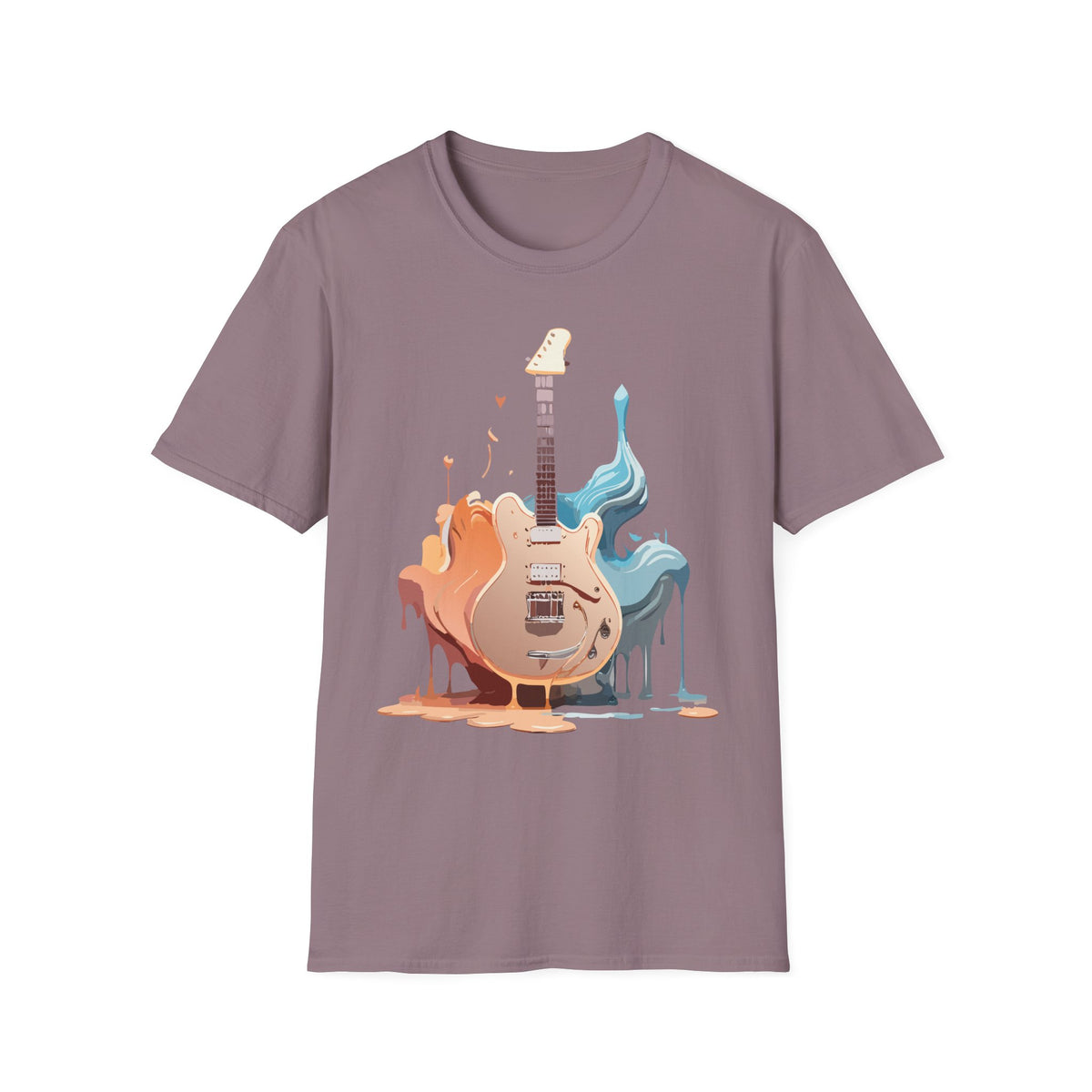 Liquid Paint Electric Guitar T-Shirt | Music Art, Colorful Guitar Tee