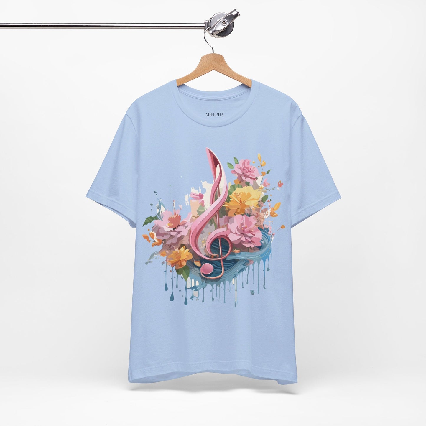 Music Graphic T Shirt Unisex Adelpha Vintage Inspired Art Design Tee Short Sleeve Premium Jersey