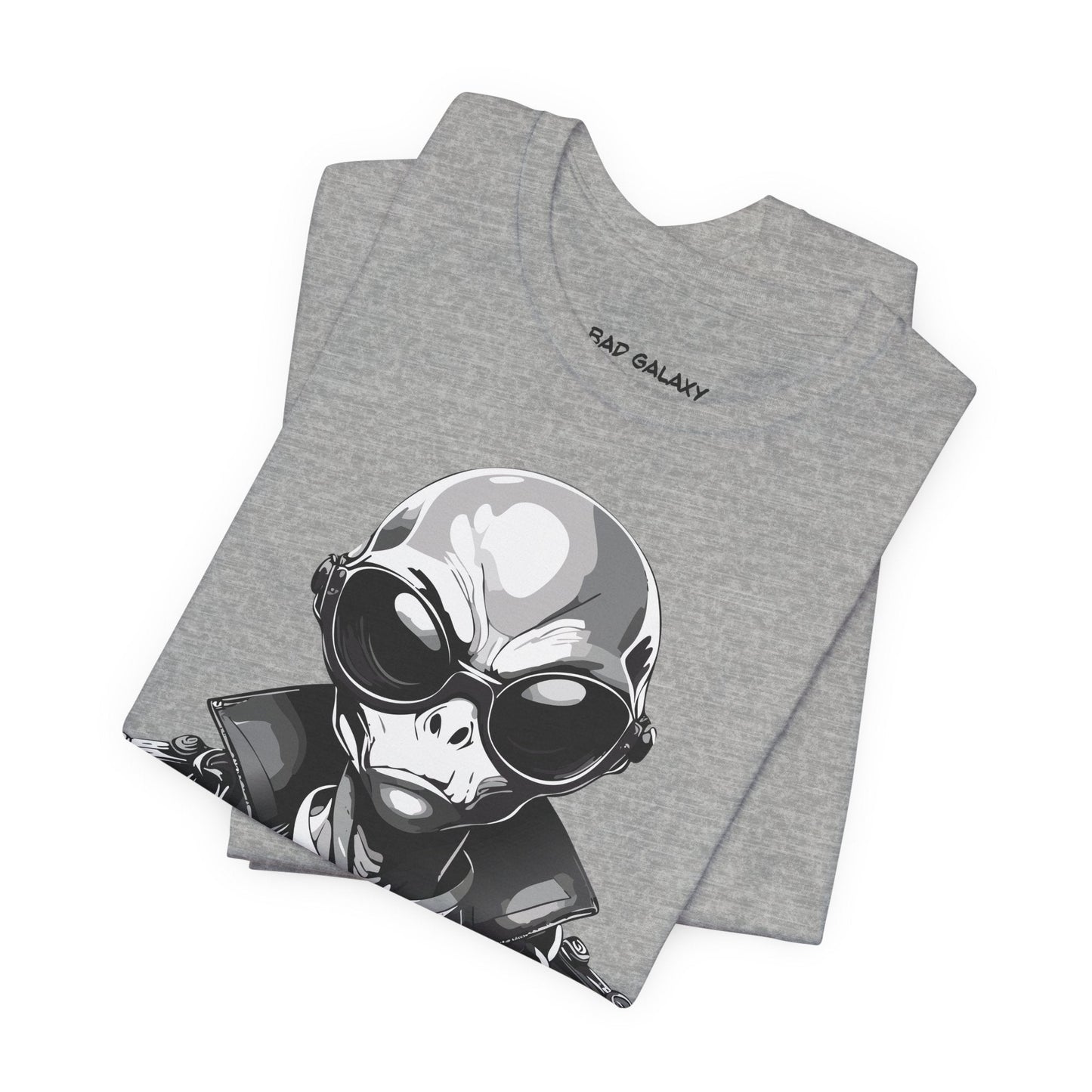 Bad Galaxy Alien Tee Shirt Made To Order 100 Percent Cotton Lightweight Eco Friendly Inks