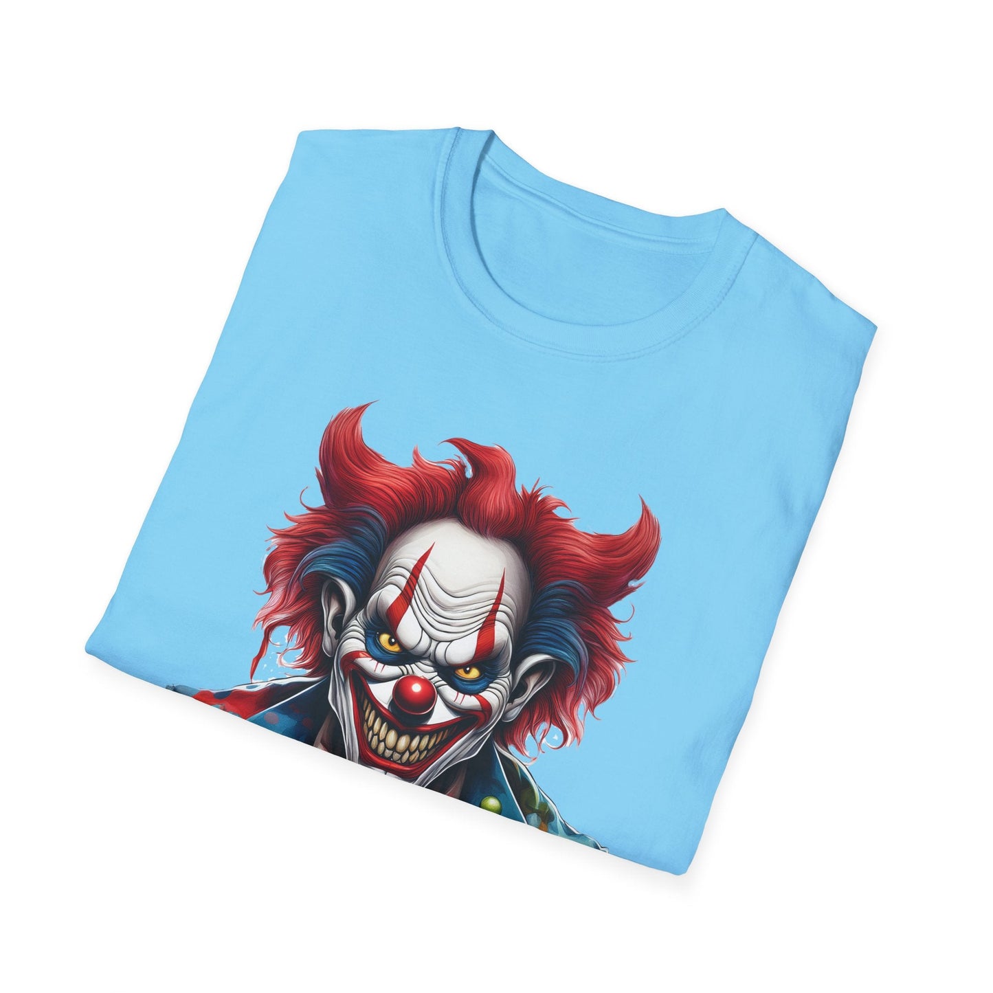 Unisex Clown Shirt With Funny Man Circus Print Tee Gildan Softstyle 64000 Classic Comfort Wear