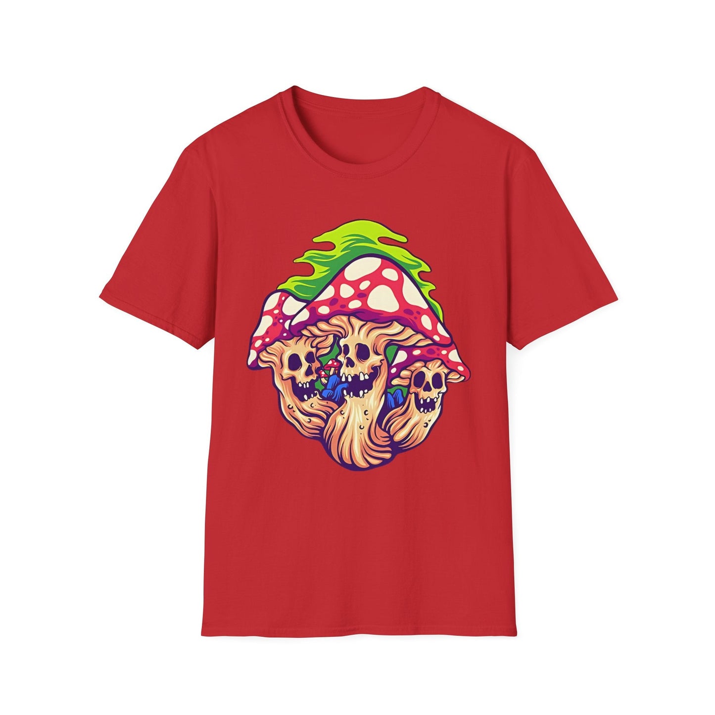 Mashroom Tee Shirt Unisex Softstyle Gildan 64000 Cotton With Funny Mashroom Design