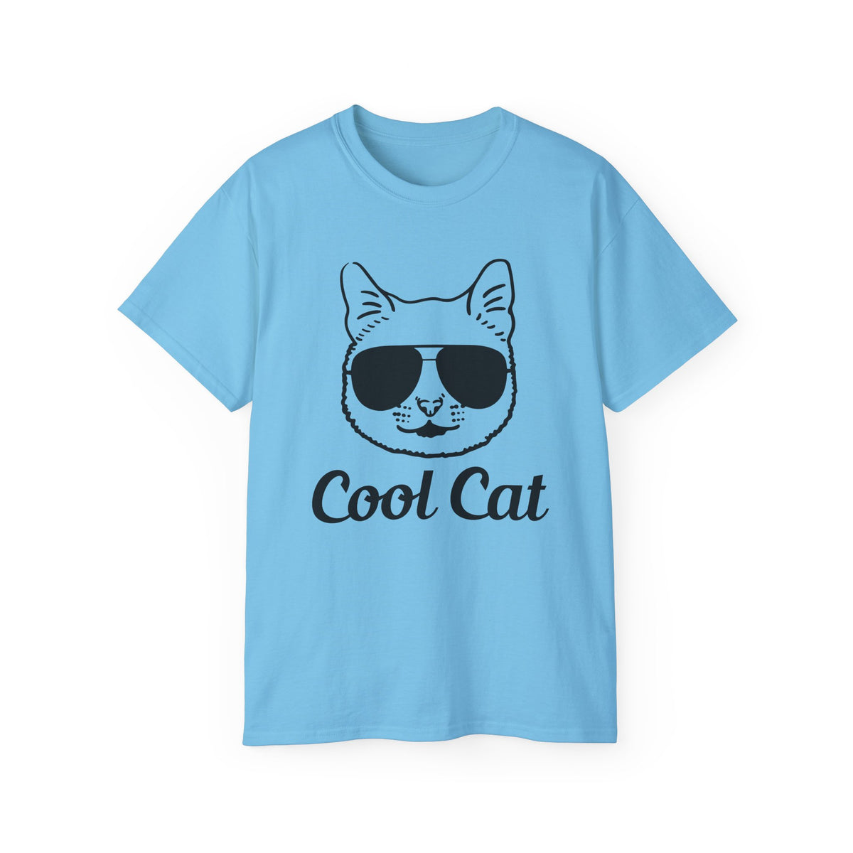 Cool Cat Sunglasses Tee | Cat Face Graphic Shirt