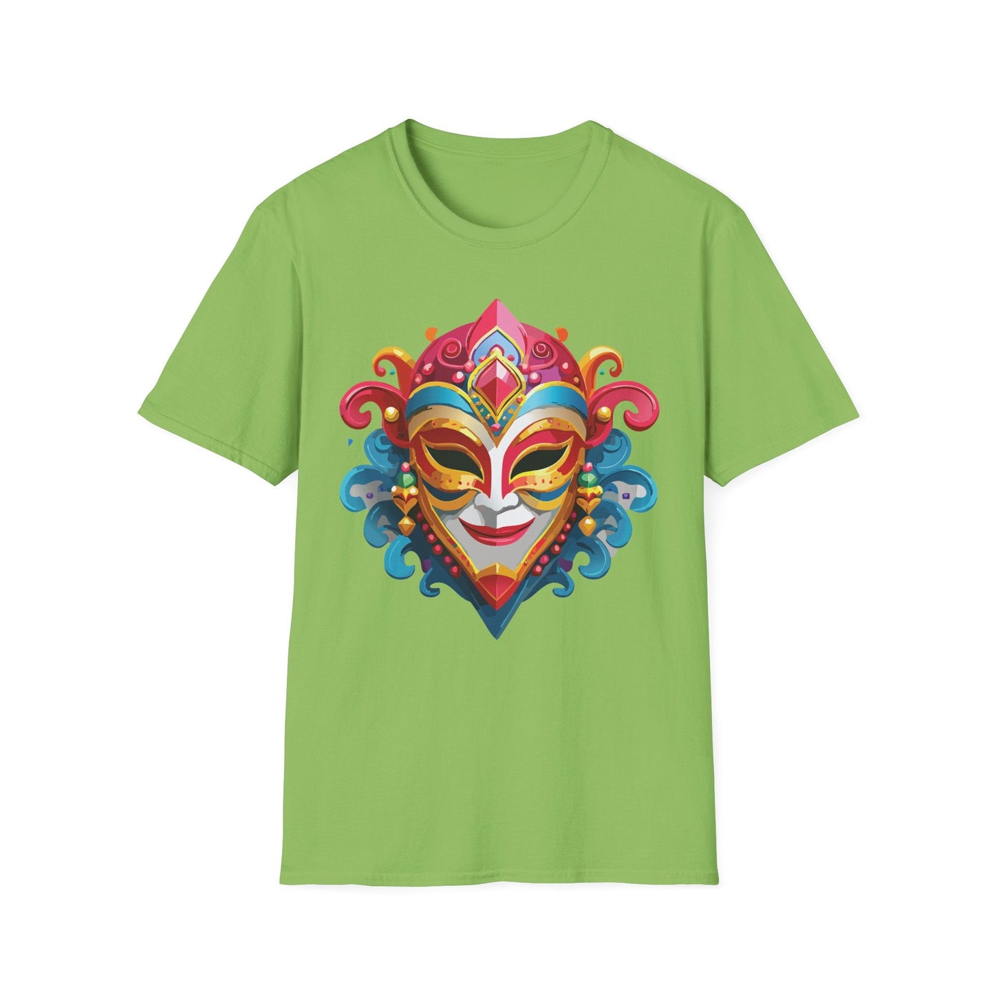 Mask Tee Shirt Unisex Masquerade Tees Softstyle 64000 100 Percent Cotton Lightweight Breathable