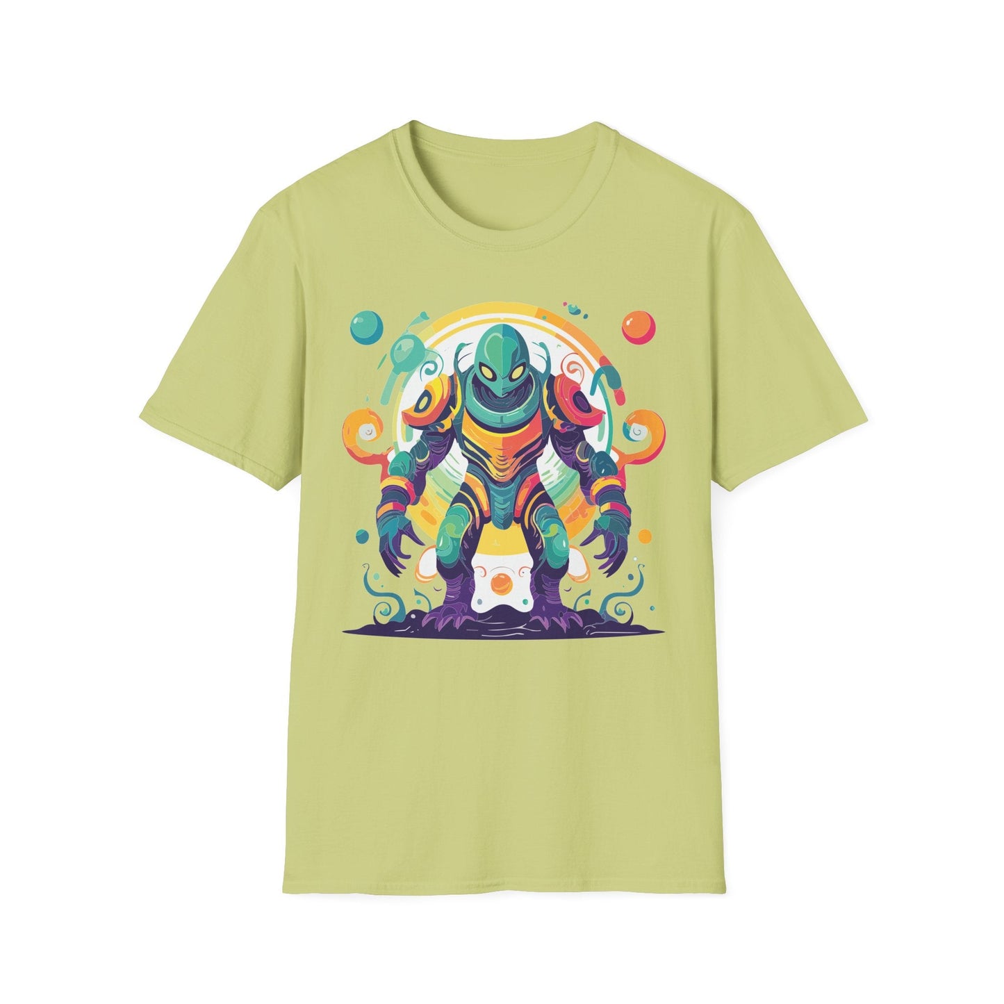 Cosmos Alien T Shirt Unisex Softstyle 64000 with Art Design Durable Comfort Artwork Tee