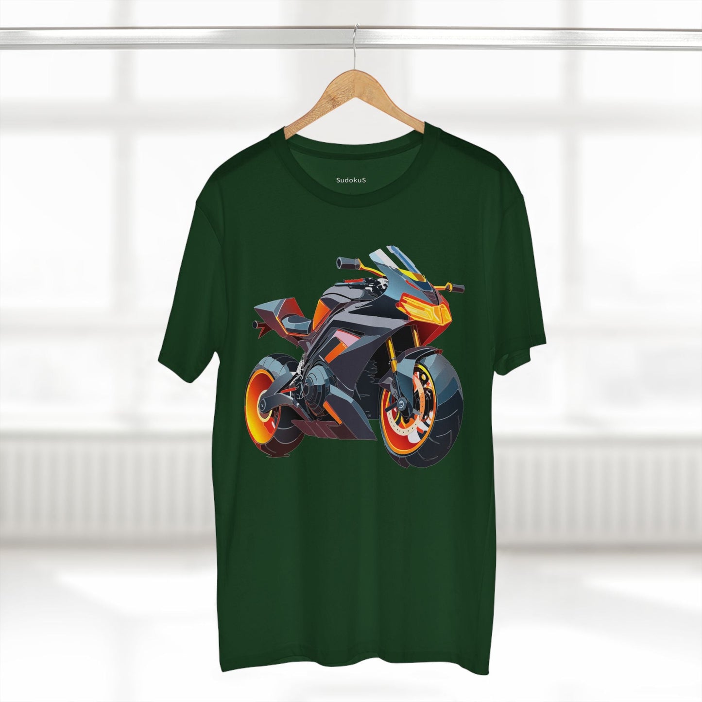 Moto Bike Graphic Unisex 100 Cotton Staple Tee 21