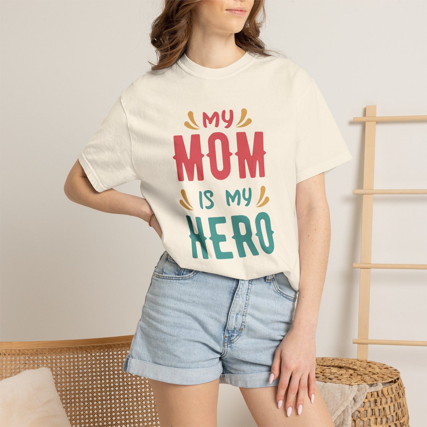 Mom T-shirt Mother's Day Mama Tee Unisex Comfort Colors Garment-Dyed Cotton h11