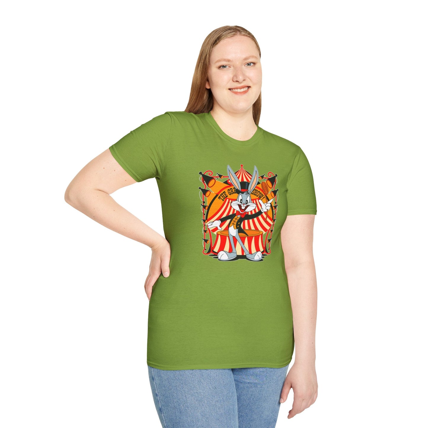 Bugs Bunny Unisex Shirt Gildan Softstyle Tee Cartoon Graphic Design 100 Percent Cotton