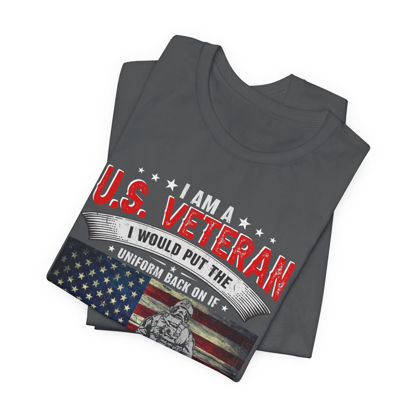 Army Veteran Patriotic Graphic Design Unisex Cotton T-Shirt v25