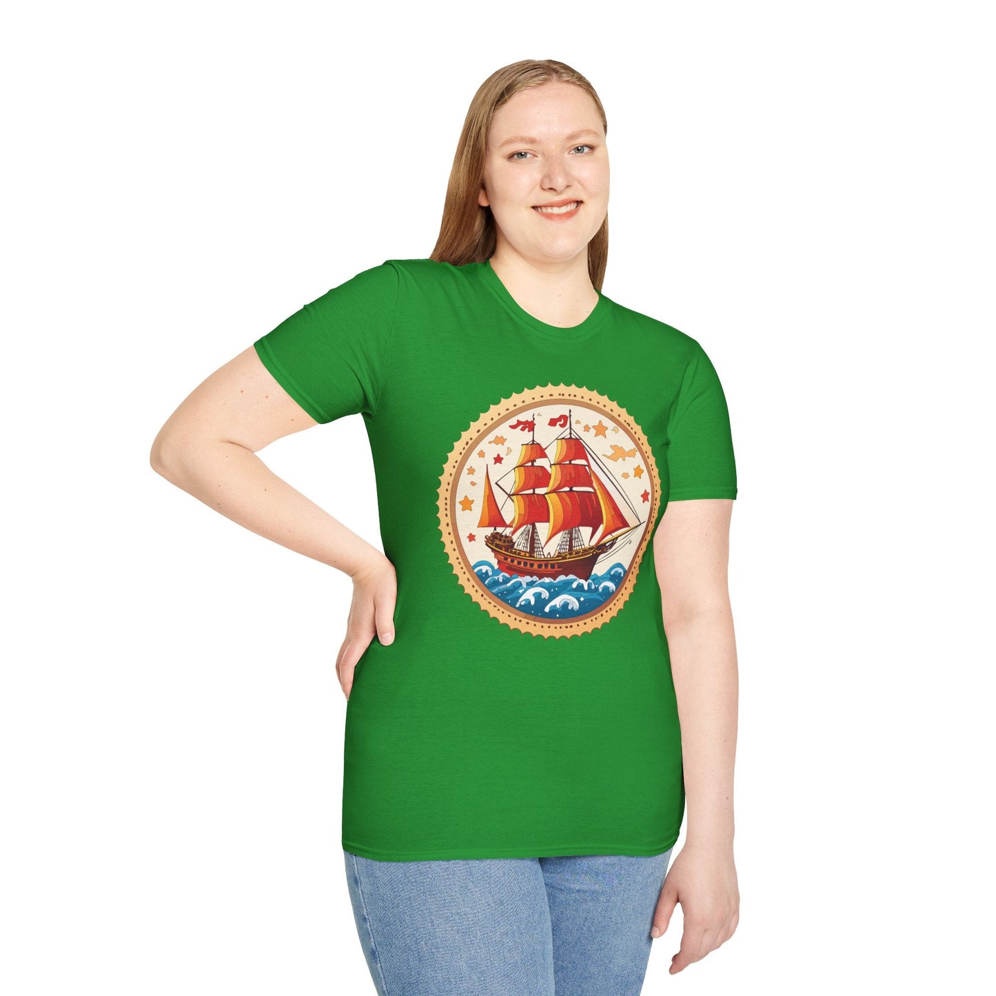 Ship T Shirts Frigate Vessel Tee Shirt Unisex Short Sleeve Gildan Softstyle 100 Percent Cotton