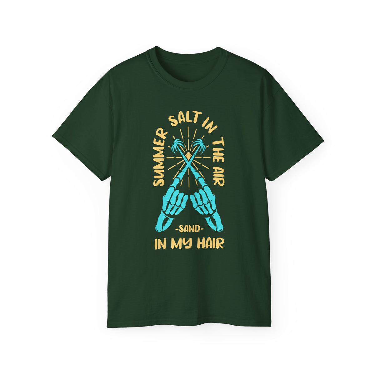Summer Salt In The Air Sand In My Hair T-Shirt | Beach Skull Graphic