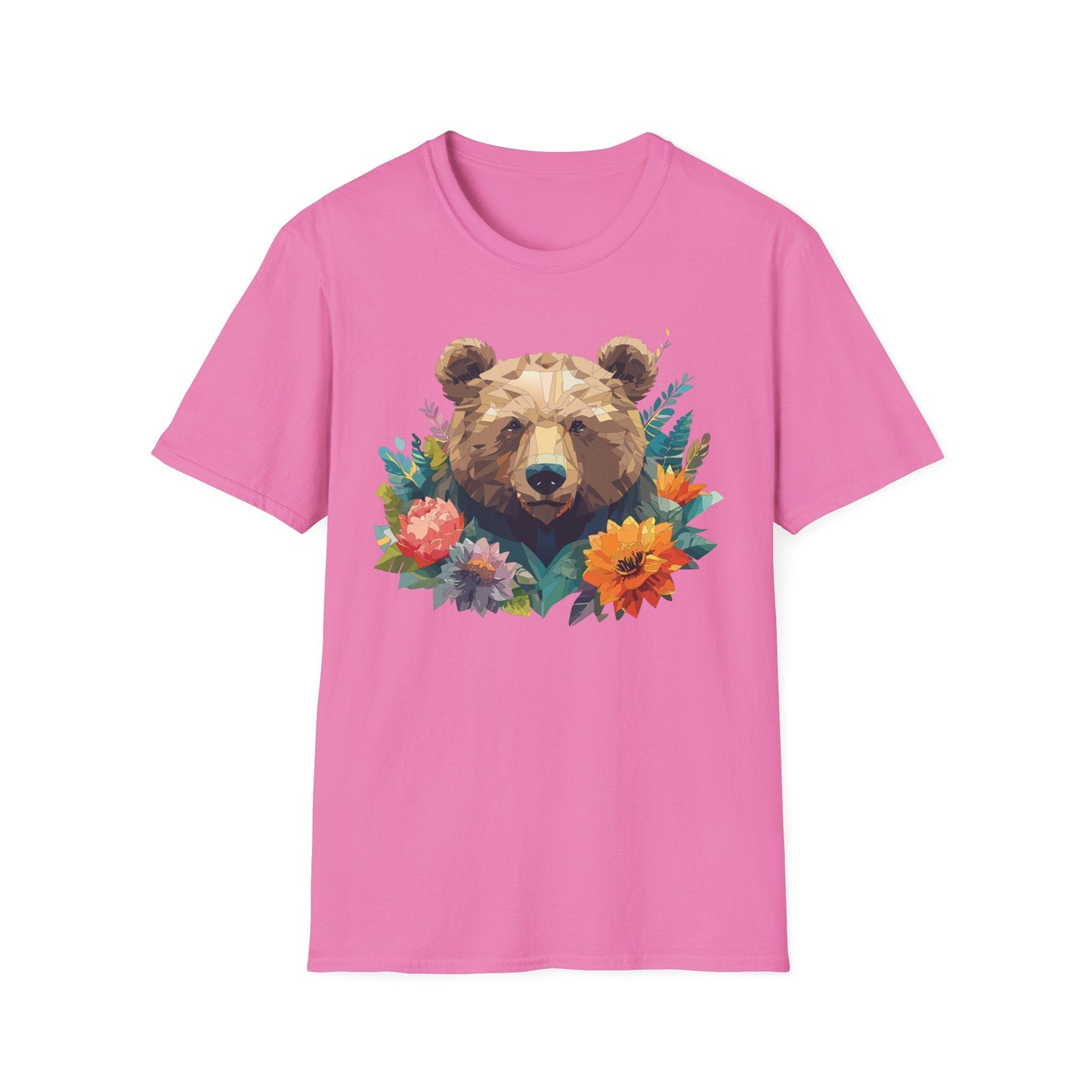 Bear T Shirt Unisex Softstyle Tee 100 Percent Ring Spun Cotton Gildan 64000 Comfortable