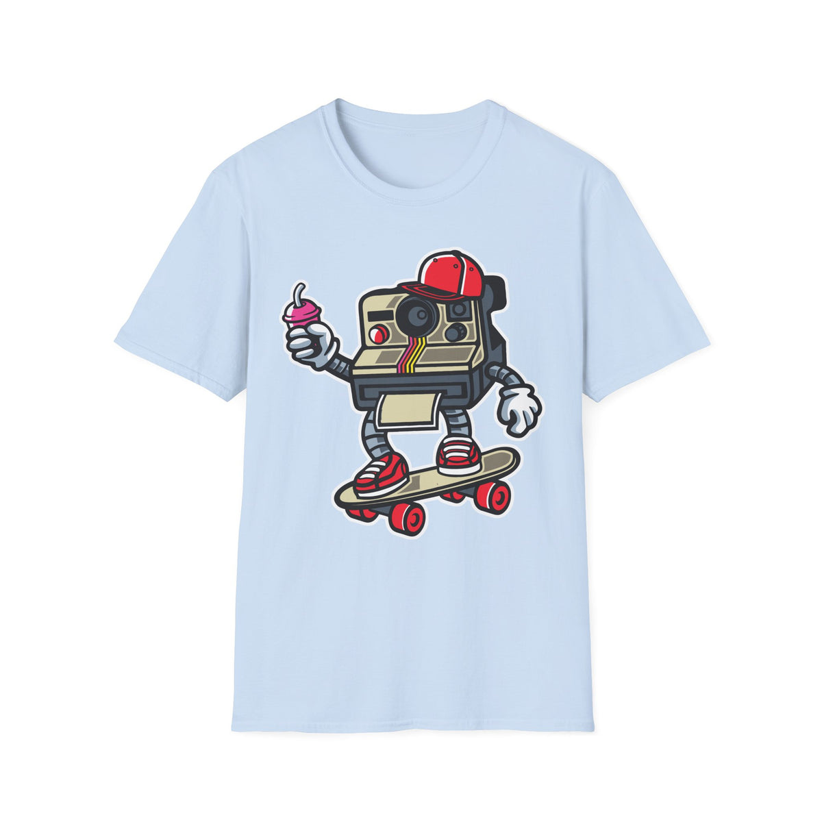 Unisex Cotton T-Shirt with Cartoon Graphic Design