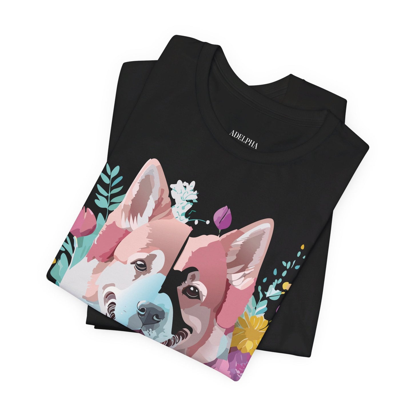 Dog Shirt Graphic Tee Unisex Short Sleeve Adelpha Art Design Vintage Inspired Artwork Edition