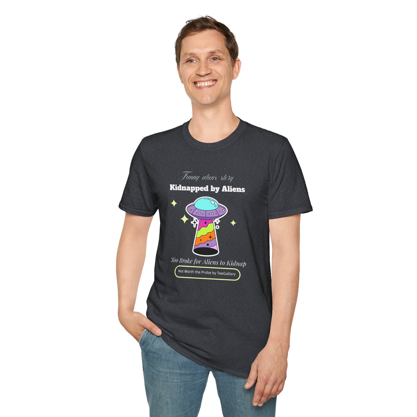 Alien Abduction TShirt Unisex Cotton Kidnapped by Aliens Cute UFO Graphic Tee