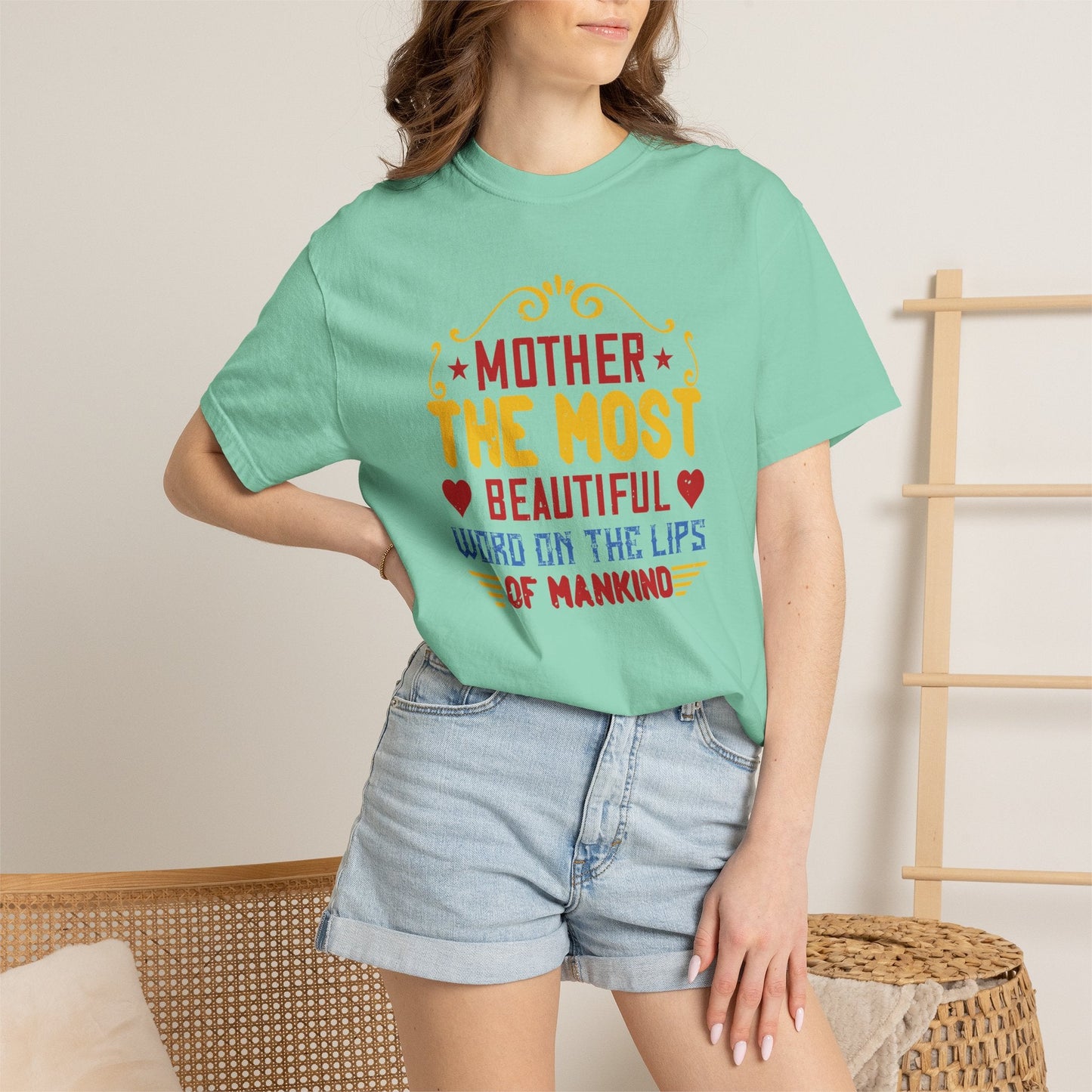 Mom T-shirt Mother Day Mama Tee Unisex Comfort Colors Garment-Dyed Cotton h84