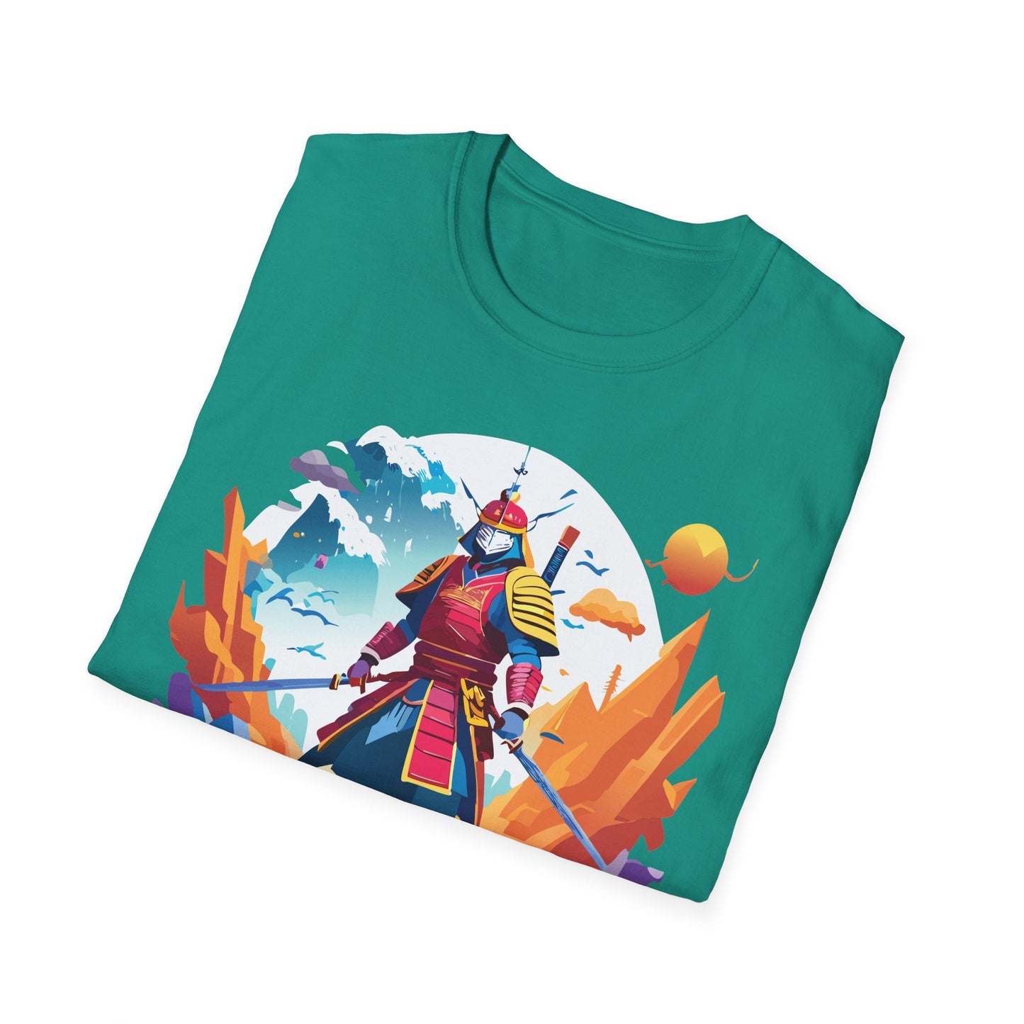 Samurai Shirt Unisex Short Sleeve T Shirt Gildan Softstyle 64000 100 Percent Ring Spun Cotton Tee