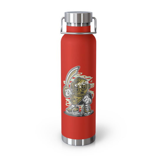 22oz Copper Insulated Water Bottle with Cartoon Design - CV17