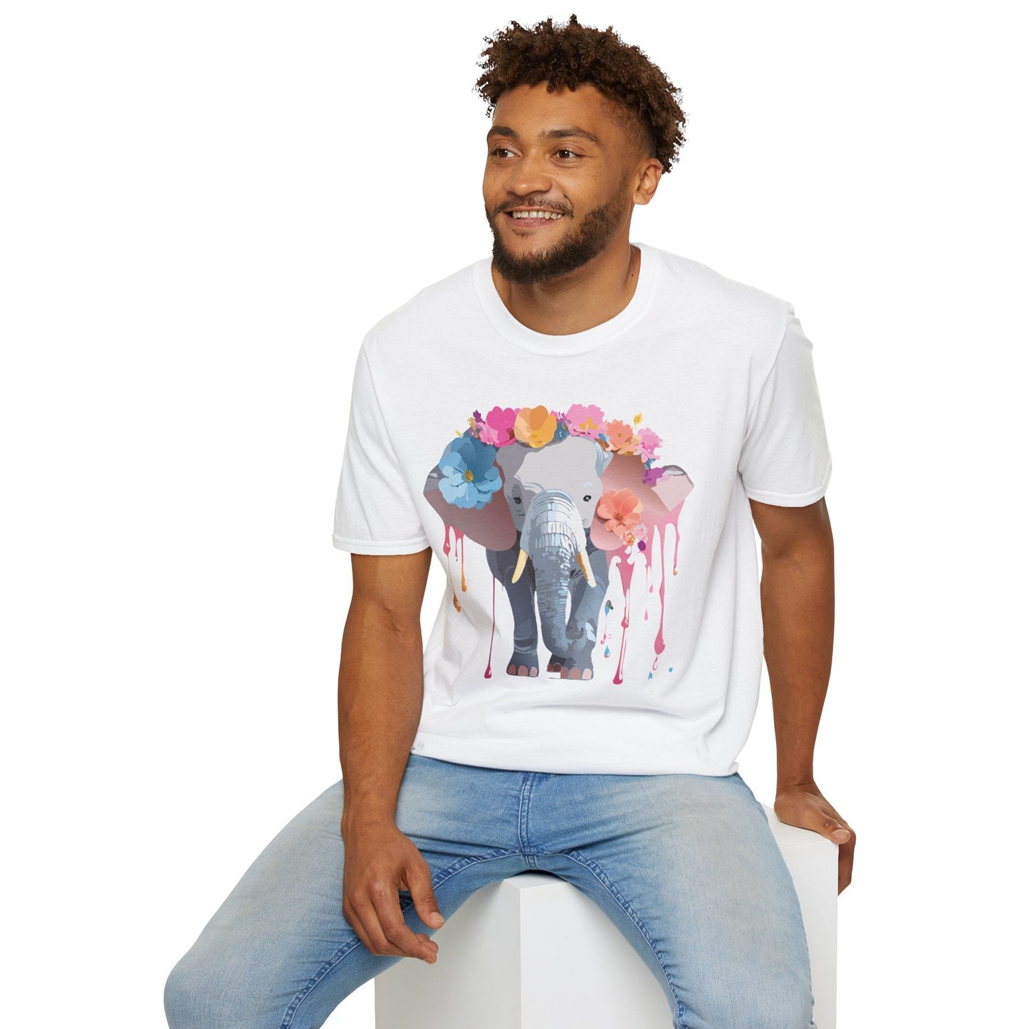 Elephant T Shirt Unisex Softstyle Gildan 64000 Elephant On T Shirt Animation Animals Tee
