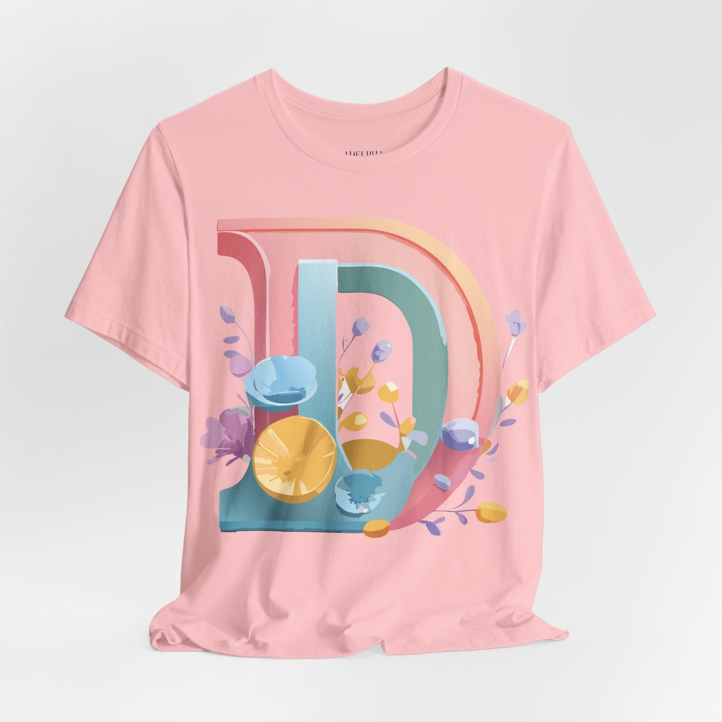 Adelpha Letter D Shirt Unisex Graphic Tee Short Sleeve Vintage Inspired Art Design
