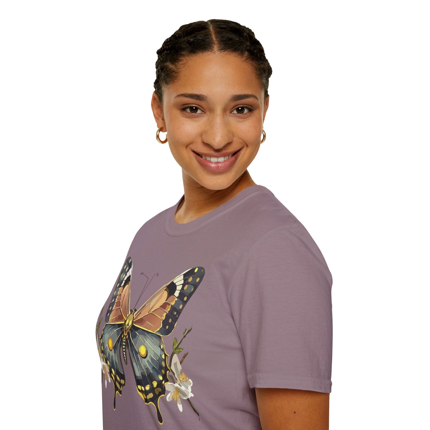 Butterfly Shirt Unisex Gildan Softstyle T Shirt Monarch Butterfly Tee 100 Percent Ring Spun Cotton