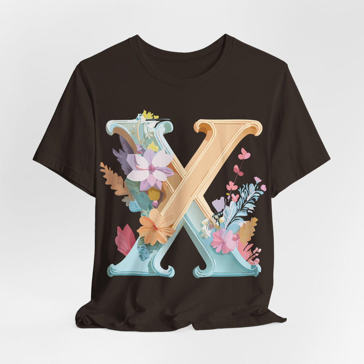 Letter X Graphic Unisex Cotton Bella+Canvas Tee with Art Letter Design