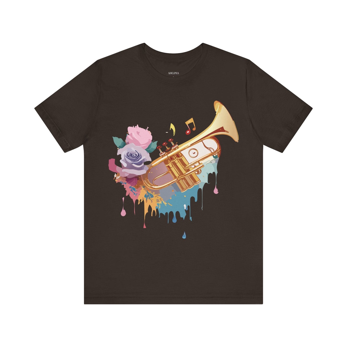 Music Graphic Unisex 100 Cotton Vintage Art with Musical Elements Tee 130