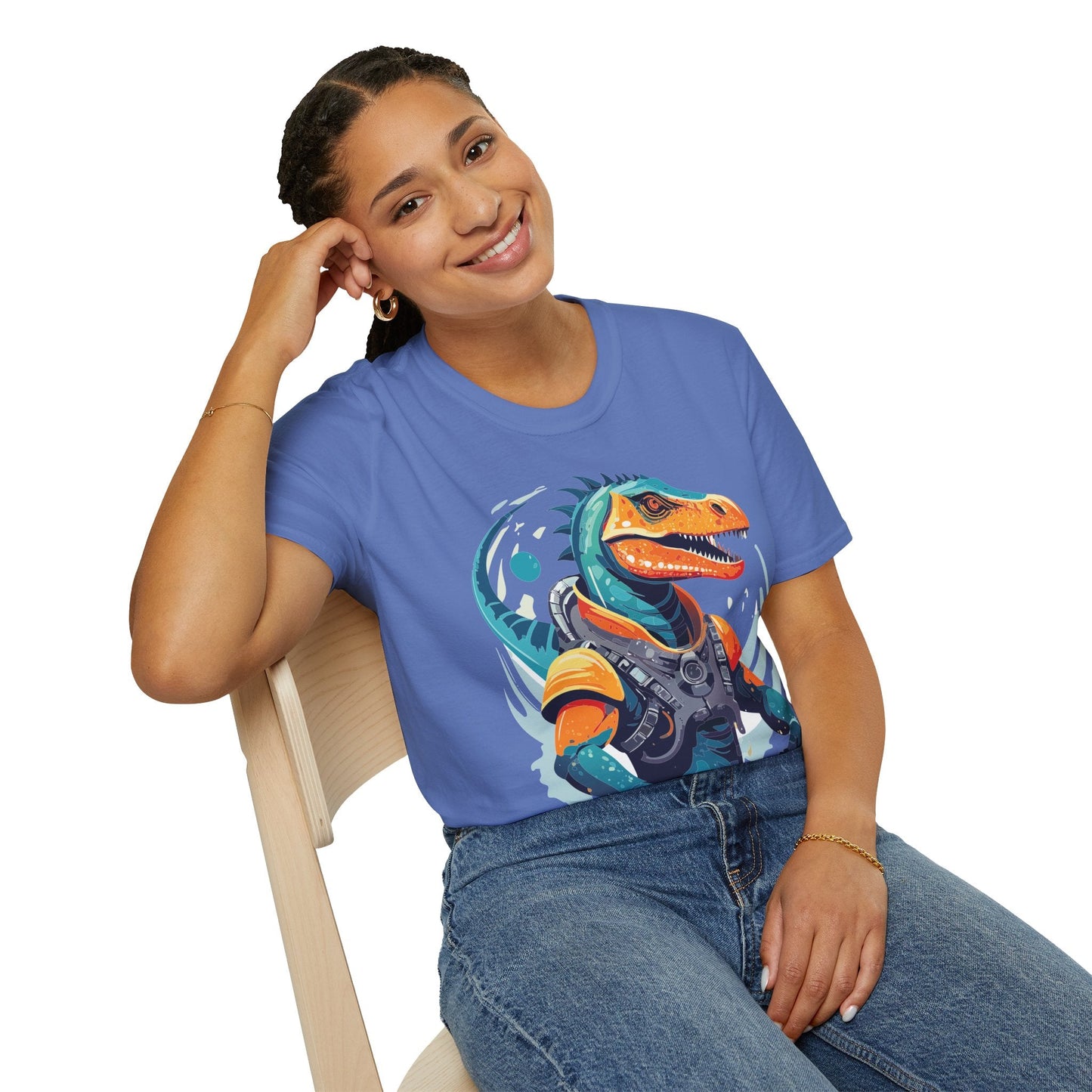 Alien Graphic Unisex Cotton Softstyle UFO Artwork Tee 10