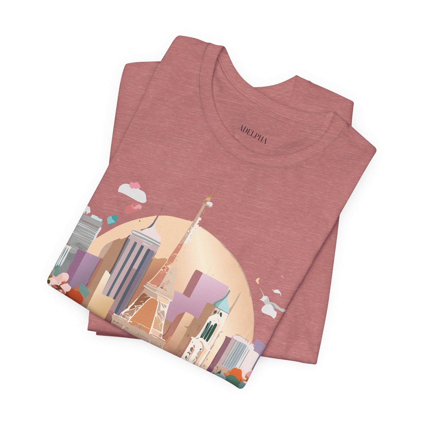 Tourist Shirt With Paris Graphic Tee Unisex Jersey Short Sleeve Art Design Adelpha Vintage Inspired