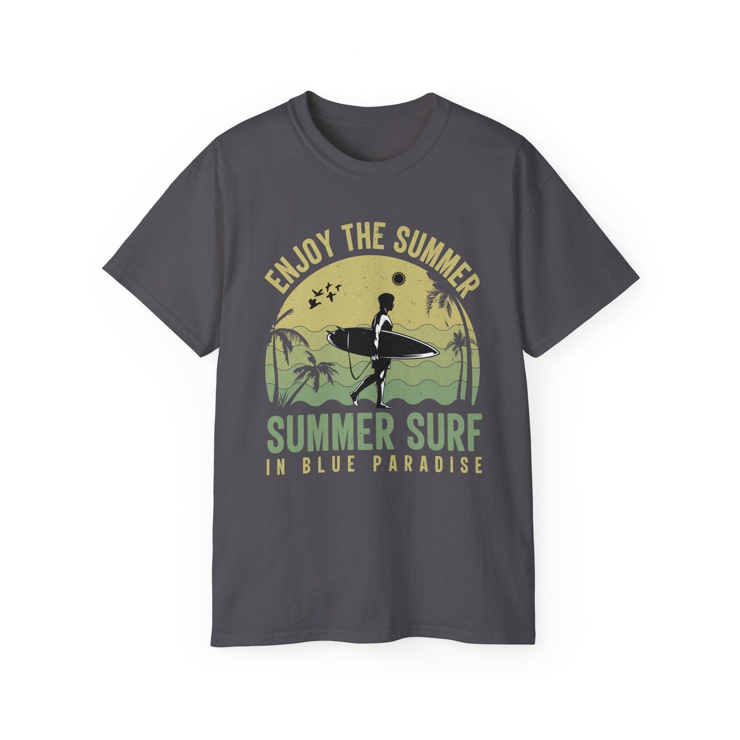 Summer Surf Art Design T Shirt TeeGallery Gildan 2000 Unisex Cotton Tee Apparel Collection