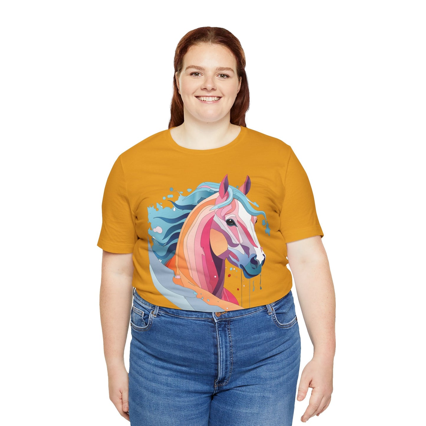 Unisex Animal Tee Shirt With Art Design Wild Animals Short Sleeve Premium Comfort Fit