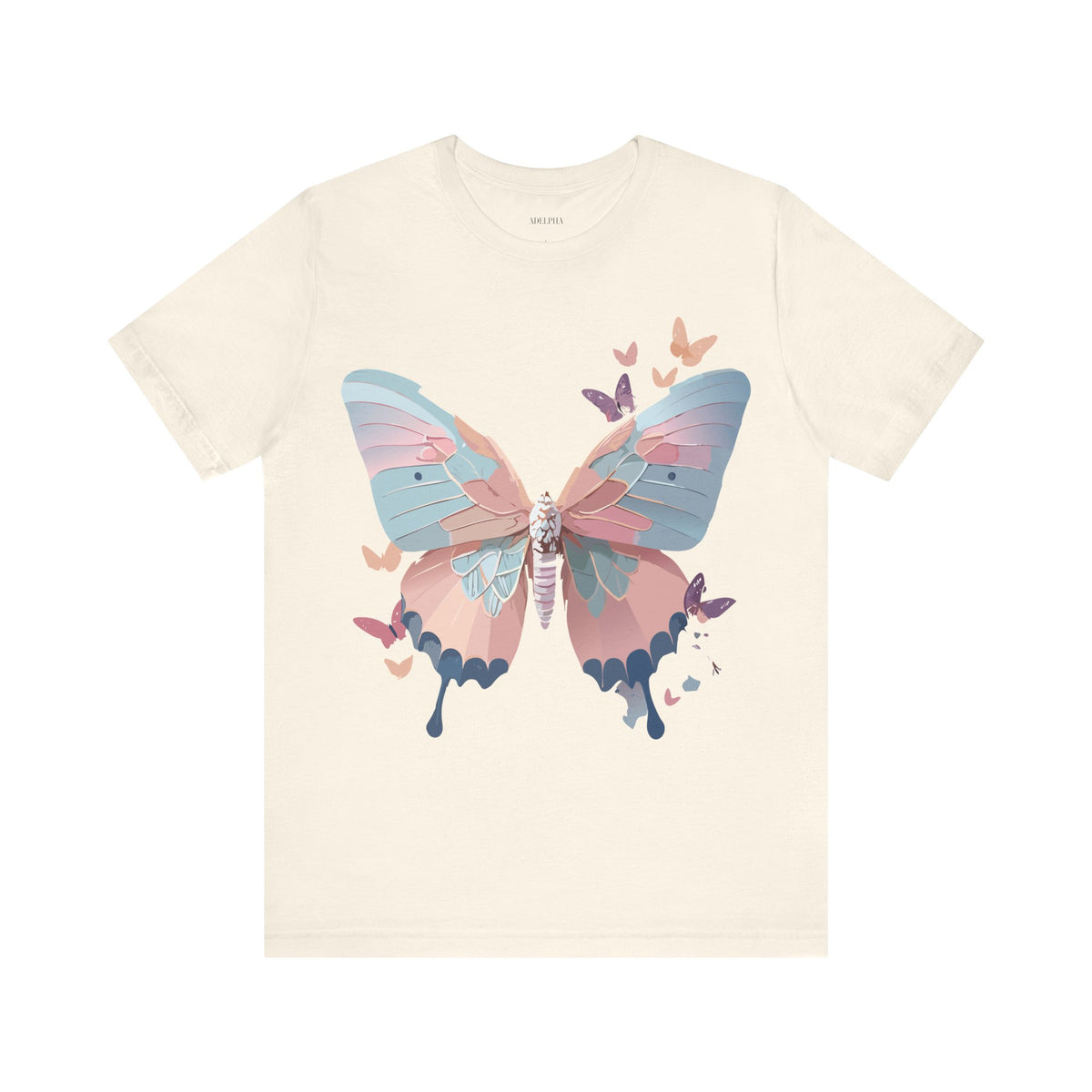 Butterfly Graphic Unisex Cotton Bella+Canvas Tee with Art Design n109