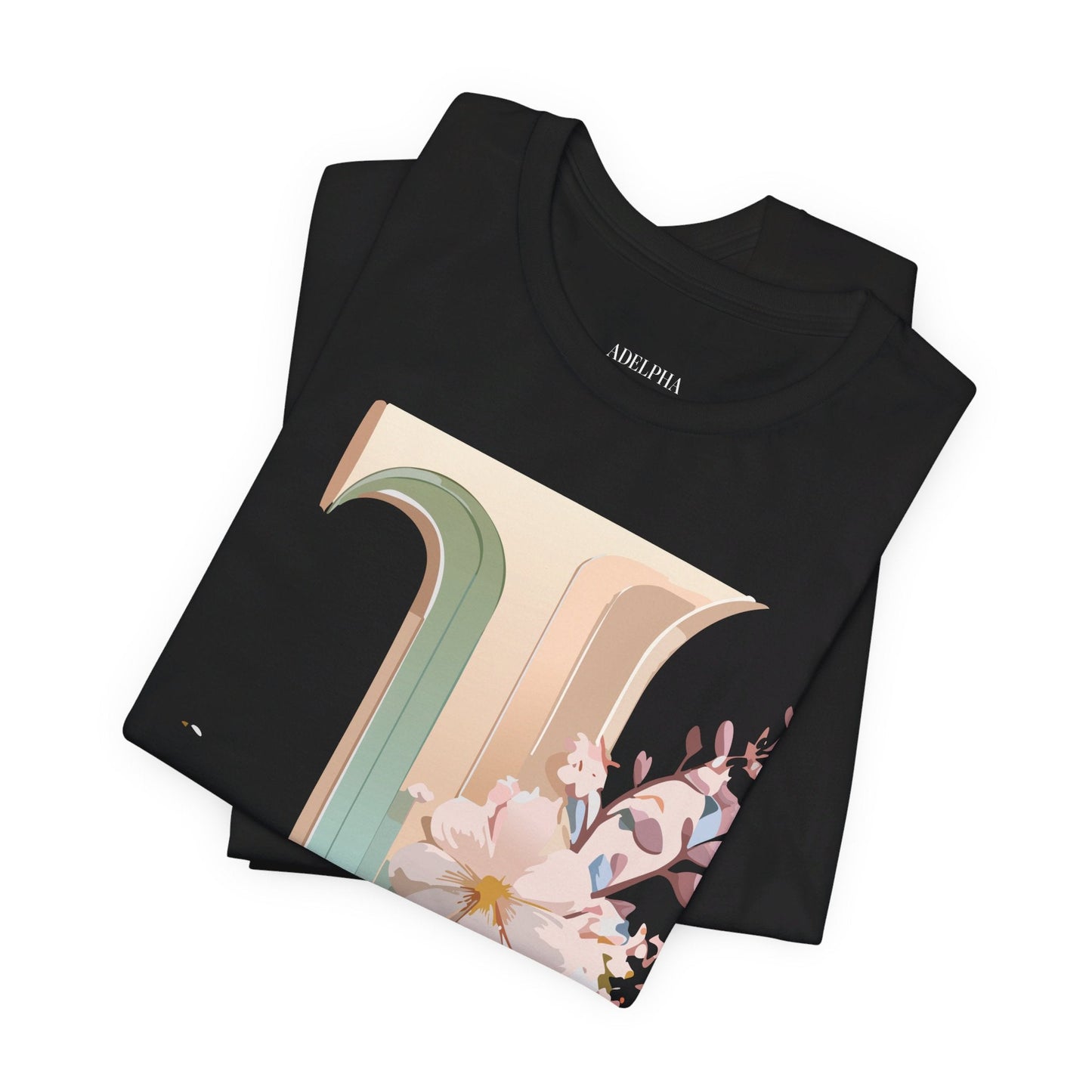 Letter J Graphic Tee Unisex Vintage Inspired Art From Adelpha Short Sleeve Shirt